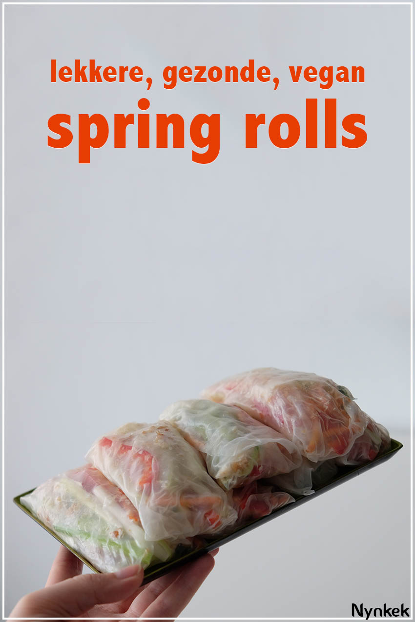 Lekkere, gezonde, vegan spring rolls recept via nynkek.nl