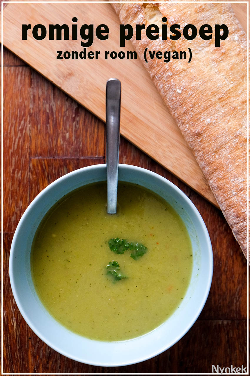 Prei/courgette-soep: Courgette is fijn, omdat het de soep romig maakt waardoor je geen kookroom hoeft toe te voegen. Via nynkek.nl